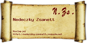 Nedeczky Zsanett névjegykártya